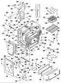 Section Diagram and Parts List for JSP62GN3BG  General Electric Range