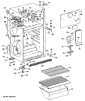 Section Diagram and Parts List for TBX14SISDRAD  General Electric Refrigerator