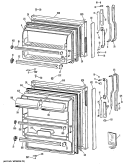 Section Diagram and Parts List for TBX16DASDRAD  General Electric Refrigerator