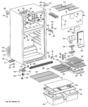 Section Diagram and Parts List for TBX16DASDRAD  General Electric Refrigerator
