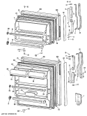 Section Diagram and Parts List for TBX16DASFRAD  General Electric Refrigerator