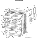 FRESH FOOD DOOR Diagram and Parts List for TBX19JASPRWH  General Electric Refrigerator