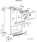 CABINET PARTS Diagram and Parts List for TBX19JASPRWH  General Electric Refrigerator