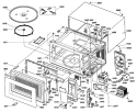 Section Diagram and Parts List for JES1400T01  General Electric Microwave