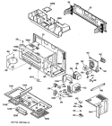 Section Diagram and Parts List for JVM142K04  General Electric Microwave