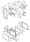 Section Diagram and Parts List for JKP76GP2BG  General Electric Microwave Oven Combo