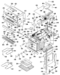 Section Diagram and Parts List for JKP76GP2BG  General Electric Microwave Oven Combo