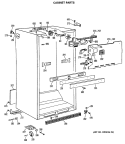CABINET PARTS Diagram and Parts List for TBX19MASPRWH  General Electric Refrigerator