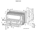 FREEZER DOOR Diagram and Parts List for TBH21JASPRWH  General Electric Refrigerator