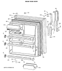 FRESH FOOD DOOR Diagram and Parts List for TBH21JASPRWH  General Electric Refrigerator