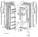 Section Diagram and Parts List for TFG22ZASBAD  General Electric Refrigerator