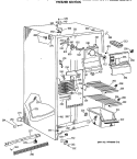 FREEZER SECTION Diagram and Parts List for TFG22ZASBAD  General Electric Refrigerator