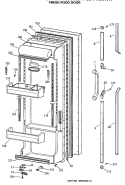 FRESH FOOD DOOR Diagram and Parts List for TFG24PRSAWW  General Electric Refrigerator