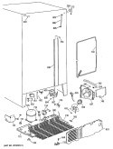 Section Diagram and Parts List for TFG24PRSAWW  General Electric Refrigerator