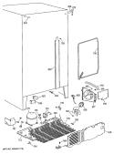 Section Diagram and Parts List for TFG24ZASBWH  General Electric Refrigerator