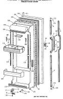 FRESH FOOD DOOR Diagram and Parts List for TFG24ZESBWH  General Electric Refrigerator