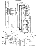 FREEZER DOOR Diagram and Parts List for TFG24ZFSBWH  General Electric Refrigerator