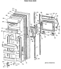 FRESH FOOD DOOR Diagram and Parts List for TFG24ZFSBWH  General Electric Refrigerator
