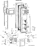 FREEZER DOOR Diagram and Parts List for TFG24ZRSBWH  General Electric Refrigerator