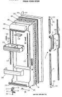FRESH FOOD DOOR Diagram and Parts List for TFG24ZRSBWH  General Electric Refrigerator