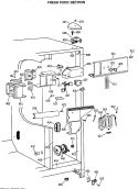 FRESH FOOD SECTION Diagram and Parts List for TFG24ZRSBWH  General Electric Refrigerator