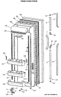 FRESH FOOD DOOR Diagram and Parts List for TFG27PRSBWW  General Electric Refrigerator