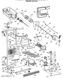 FREEZER SECTION Diagram and Parts List for TFG27ZFSAWH  General Electric Refrigerator