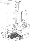 Section Diagram and Parts List for TFH22JRSBAD  General Electric Refrigerator