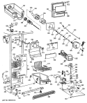 Section Diagram and Parts List for TFH22PRSBWW  General Electric Refrigerator