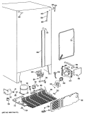 Section Diagram and Parts List for TFH22PRSBWW  General Electric Refrigerator
