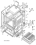 Section Diagram and Parts List for JGBS04ER4  General Electric Range