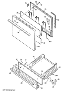 Section Diagram and Parts List for JGBS04ER4  General Electric Range