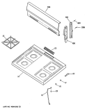 Section Diagram and Parts List for JGBS04PR3  General Electric Range