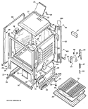 Section Diagram and Parts List for JGBS04PR3  General Electric Range