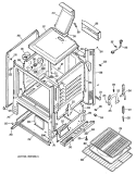 Section Diagram and Parts List for JGBS12GER4  General Electric Range
