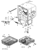 Section Diagram and Parts List for GSD630P-49WA  General Electric Dishwasher