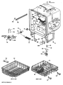 Section Diagram and Parts List for GSD660P-49BA  General Electric Dishwasher