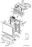 LOWER RACK Diagram and Parts List for GSM603P-49AW  General Electric Dishwasher