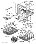 Section Diagram and Parts List for GSD1920T55BB  General Electric Dishwasher