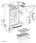 Section Diagram and Parts List for TBE16SASFRAD  General Electric Refrigerator