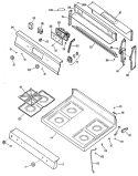 Section Diagram and Parts List for JGBP29GES2  General Electric Range