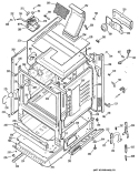 Section Diagram and Parts List for JGBP29GES2  General Electric Range