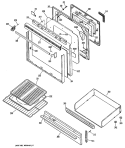 Section Diagram and Parts List for JGBP29GES2  General Electric Range