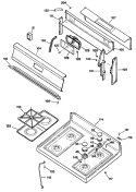 Section Diagram and Parts List for JGBS18GES2  General Electric Range
