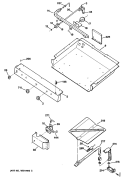 Section Diagram and Parts List for JGBS18GES2  General Electric Range