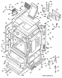 Section Diagram and Parts List for JGBP30GEP5  General Electric Range