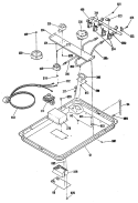 Section Diagram and Parts List for JGP334AES1AA  General Electric Cooktop