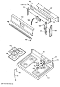 Section Diagram and Parts List for JGBS19GEP6  General Electric Range