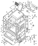 Section Diagram and Parts List for JGBS19GEP6  General Electric Range