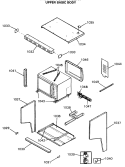 UPPER BASIC BODY Diagram and Parts List for JGHC60GEN7  General Electric Range
